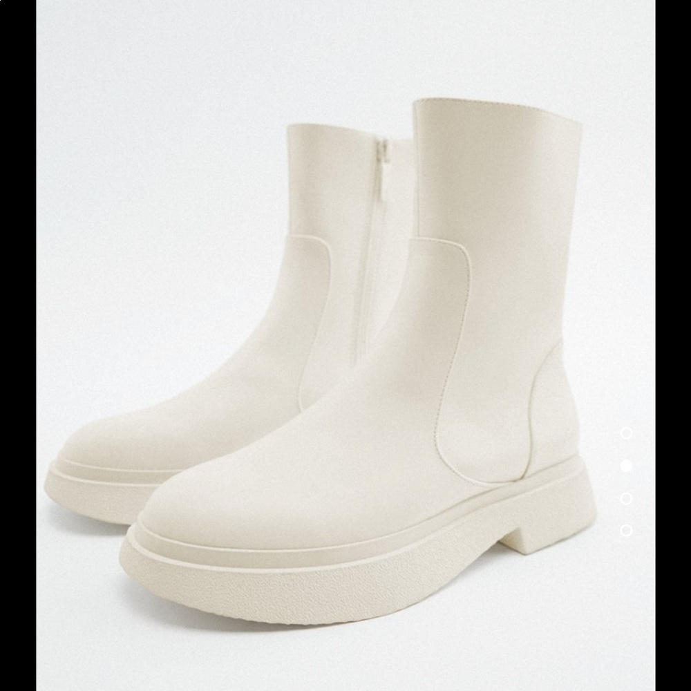 Zara Solid Color Ankle Boots - image 1